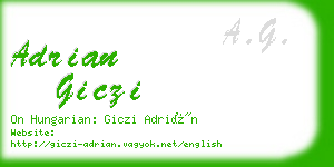 adrian giczi business card